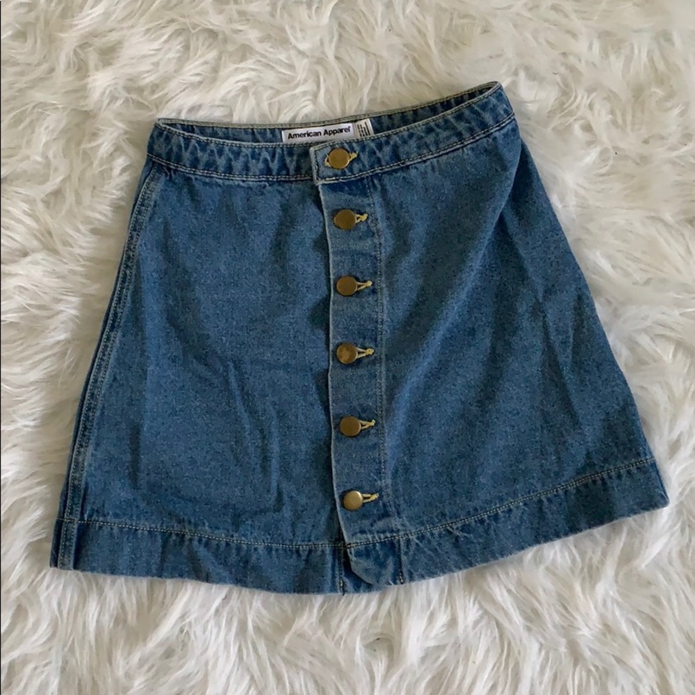 American Apparel Denim Mini Skirt